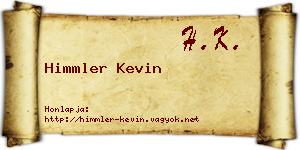 Himmler Kevin névjegykártya